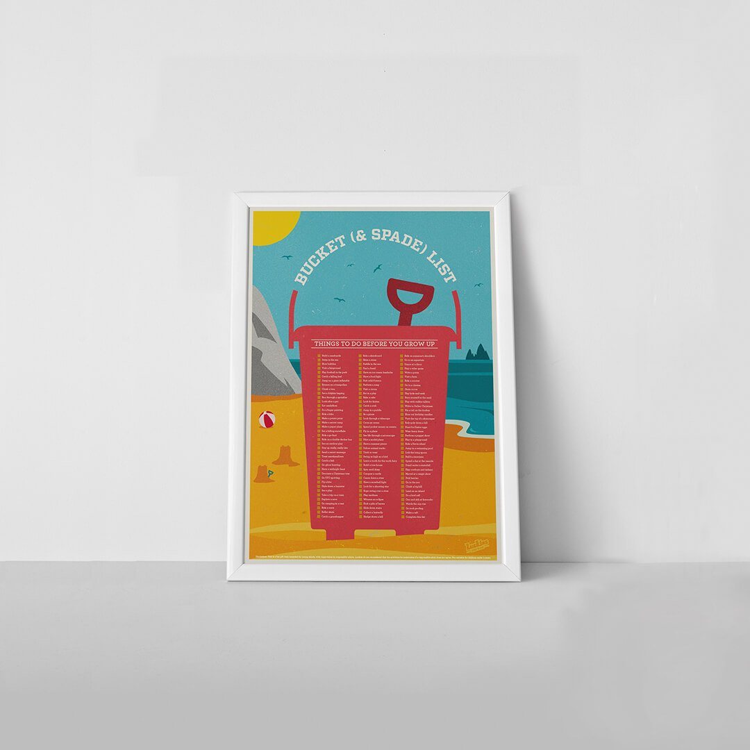 Bucket and Spade Scratch Poster