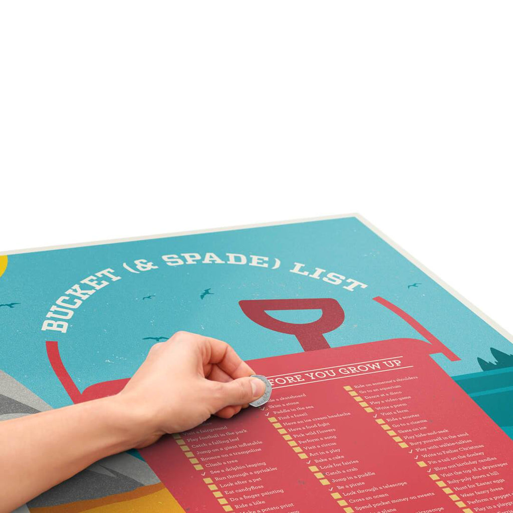 Bucket and Spade Scratch Poster